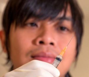 Flinders University nursing student Ahmad Hasyim, who is from Indonesia, has written his Master's thesis on the fear of needles and how to manage it. 