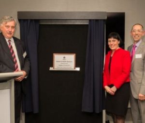 (L-R): Deputy Vice Chancellor (Academic) Professor Andrew Parkin, Mrs Leesa Vlahos MP, Parliamentary Secretary to the Premier of South Australia and Professor John Coveney, Dean of the School of Health Sciences, at the launch of the School of Health Sciences.