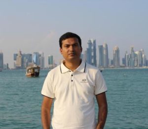 Md Selim Reza in Qatar in 2013. This photo was taken by Mijan, a Bangladeshi migrant worker, then in irregular migrant status after his passport was withheld by his sponsor for two years.