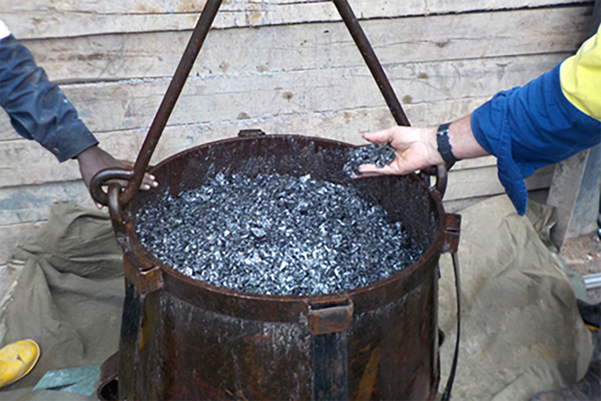 FGR vein graphite ore from Aluketiya mine in Sri Lanka. Photo courtesy First Graphene Ltd.
