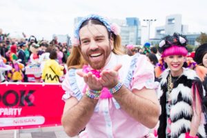 Richard Magarey appearing as Ladybeard at an event in Odaiba, Tokyo, in 2016. Photo: D.T. Johnson CC.
