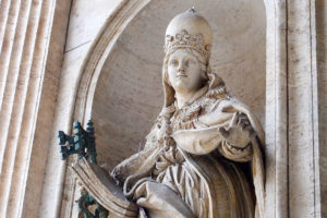 A statue in Rome supposedly of Papess Johanna. (Photo: supplied)