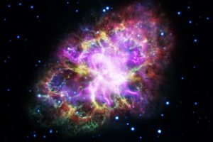 Astronomers produced this dramatic and highly-detailed image of the Crab Nebula, a supernova remnant, in August 2017. It was assembled by combining the data from five different telescopes spanning the nearly the full breadth of the electromagnetic spectrum: radio waves, infrared, visible light, ultraviolent and x-ray. Photo: NASA
