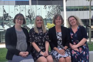Searching for improvements for aged and disability care are researchers Dr Rachel Milte, PhD candidate Jenny Louise, Professor Julie Ratcliffe and Dr Claire Hutchinson, all part of the new Health Economics Group at Flinders University.
