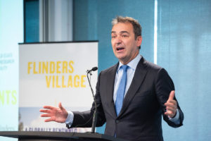 "How good is Flinders? This is absolutely fantastic," Premier Steven Marshall speaking at the Flinders Village announcement today. Photo: Brenton Edwards